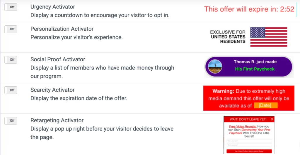 Upgrade 1: Profit Activator click wealth system