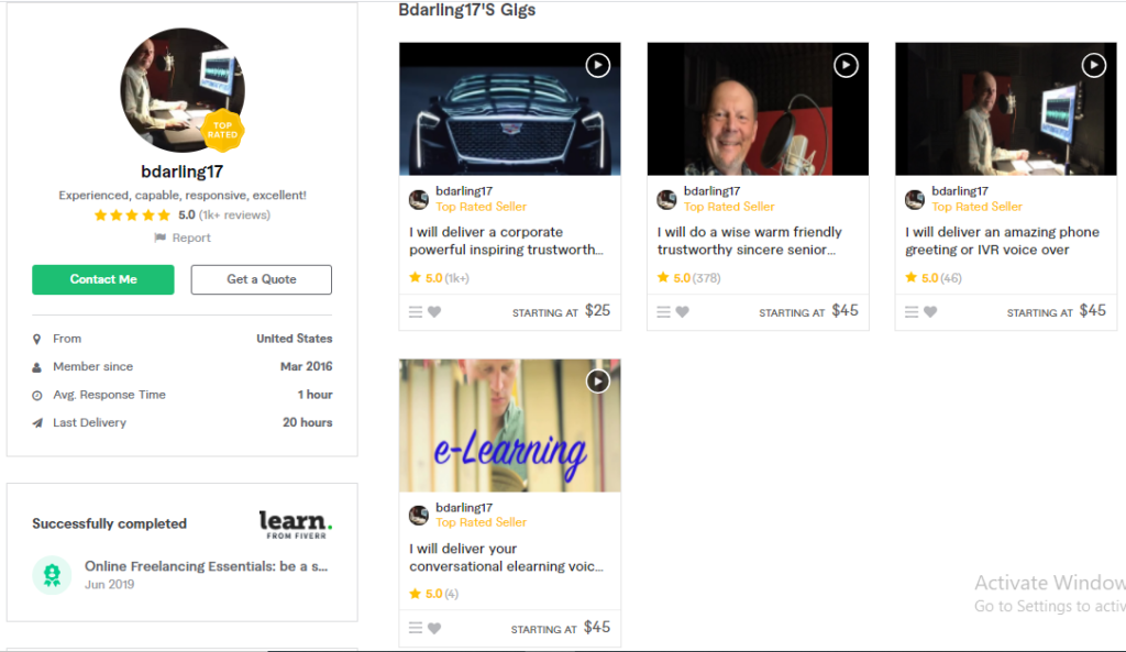 Hire Bdarling17 For Your Spokesperson or VoiceOver Service On Fiverr