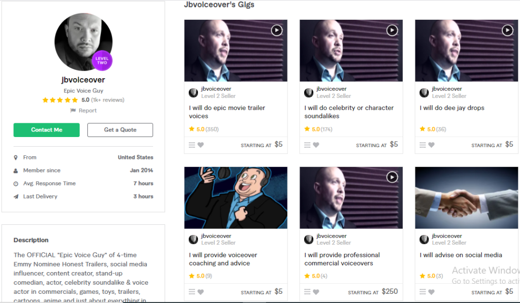 Hire Jbvoiceover For Your Spokesperson or VoiceOver Service On Fiverr