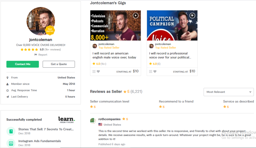 Hire Jontcoleman For Your Spokesperson or VoiceOver Service On Fiverr