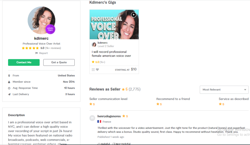 Hire Kdimerc For Your Spokesperson or VoiceOver Service On Fiverr