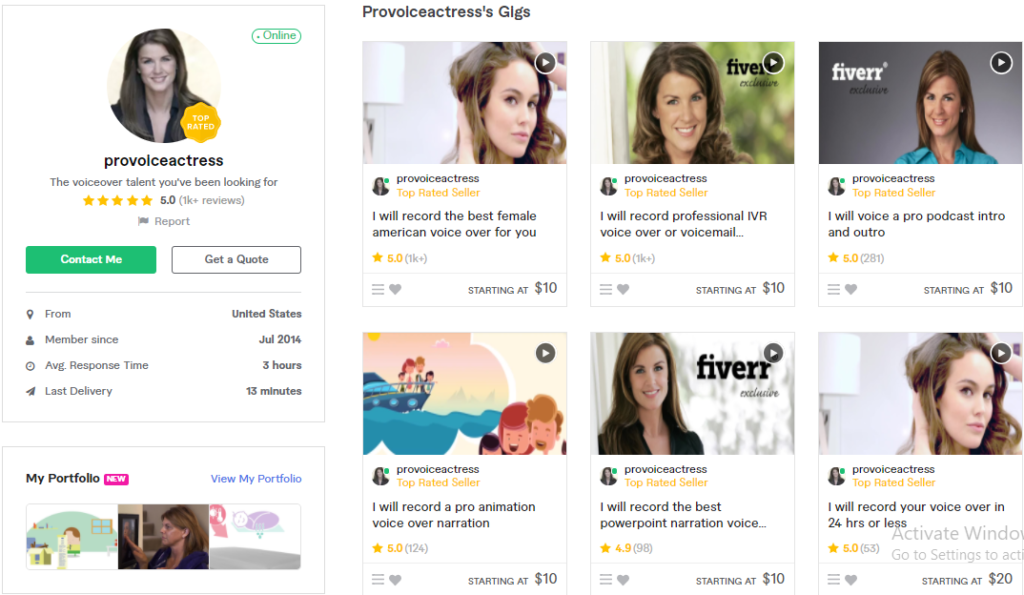 Hire Provoiceactress For Your Spokesperson or VoiceOver Service On Fiverr