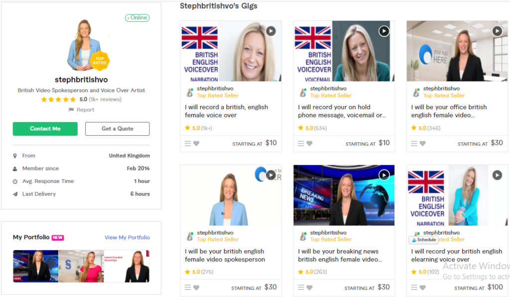 Hire Stephbritishvo For Your Spokesperson or VoiceOver Service On Fiverr