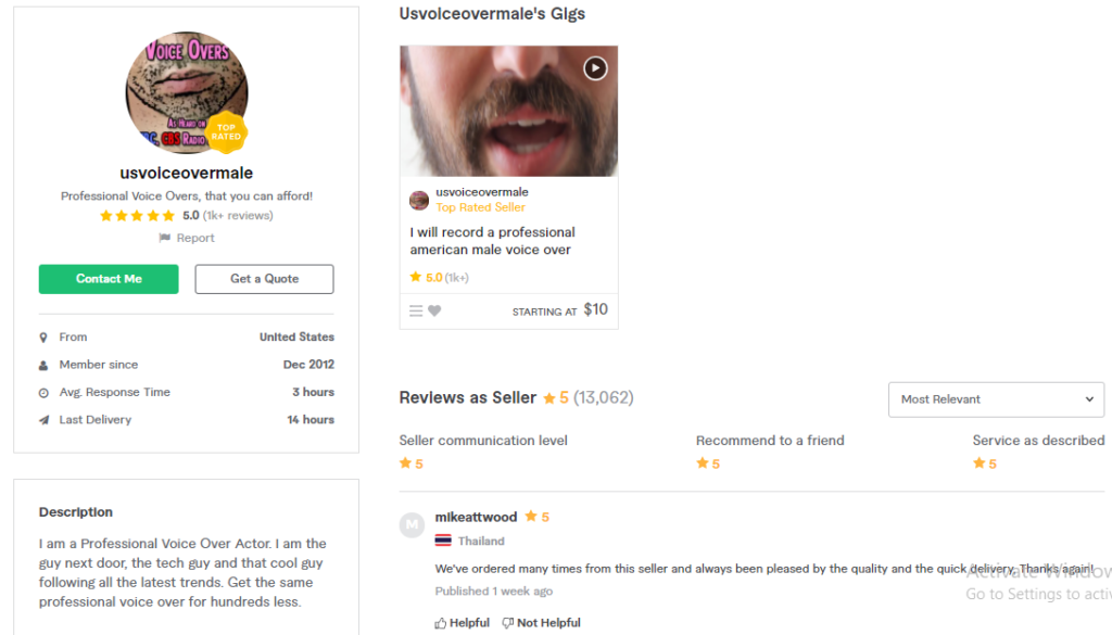 Hire Usvoiceovermale For Your Spokesperson or VoiceOver Service On Fiverr