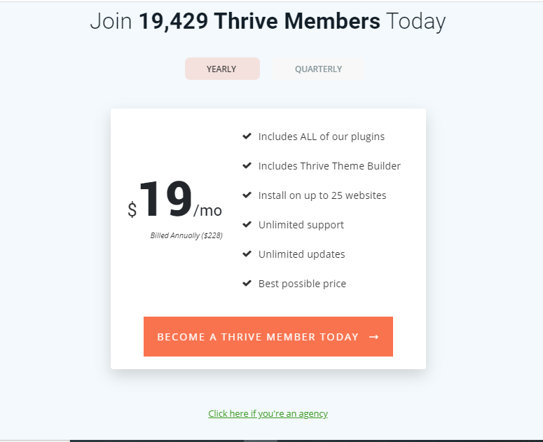 Thrive Themes Pricing Options