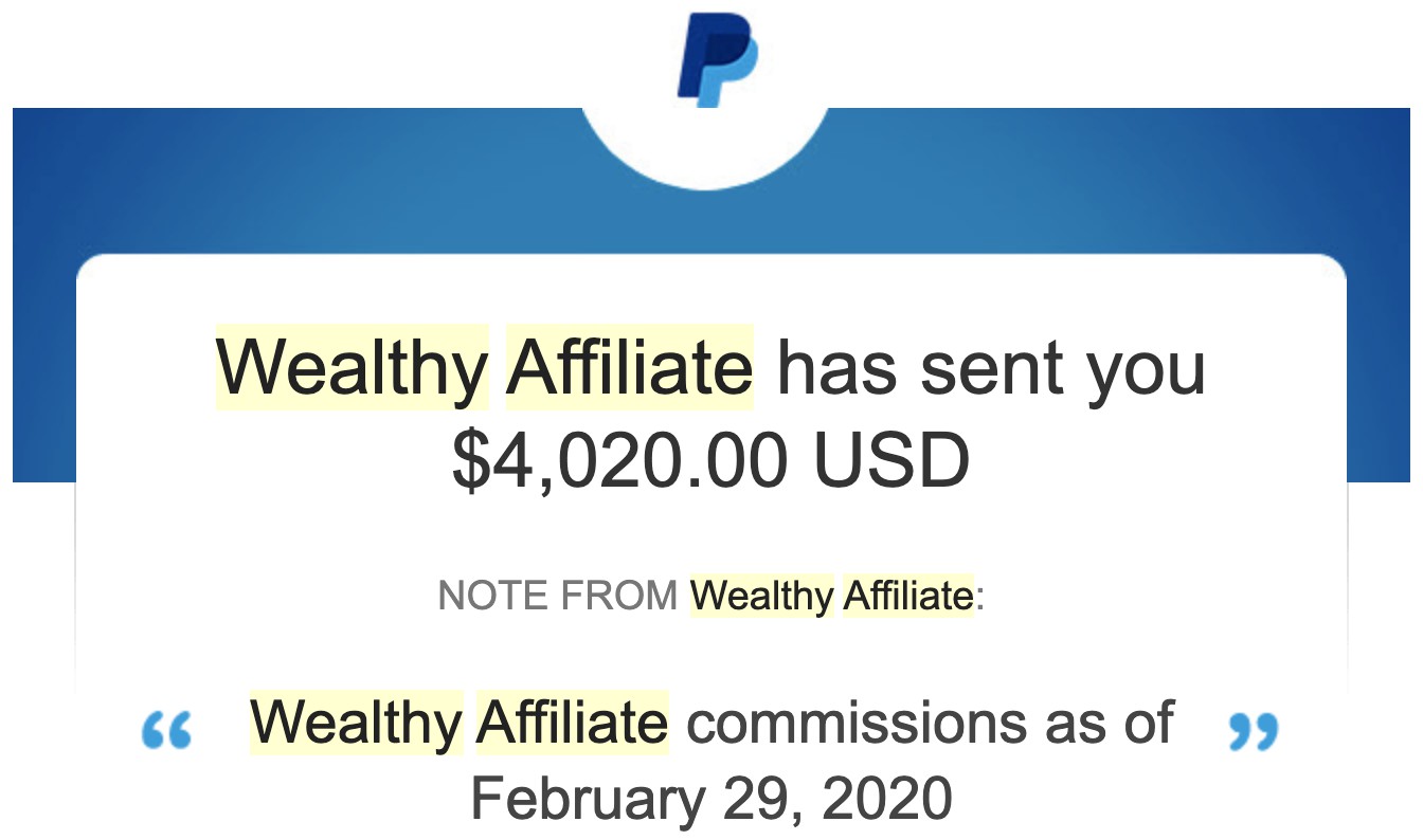 Wealthy Affiliate Payment Proof In 2020