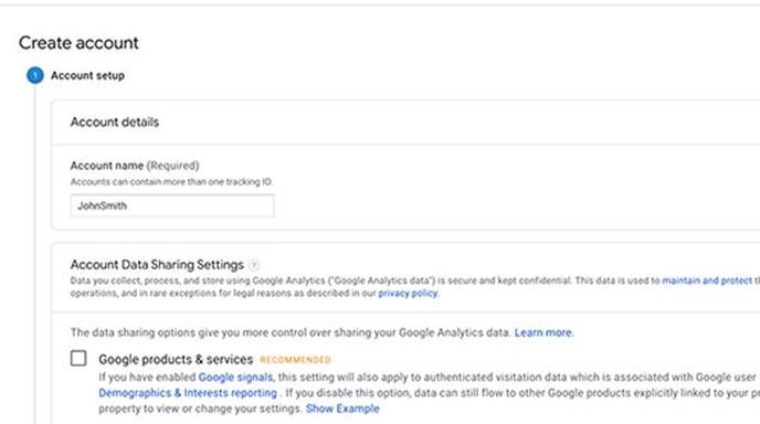 create and setup Google Analytics on your WordPress site
