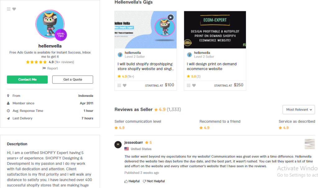 Best Shopify eCommerce Developer on Fiverr