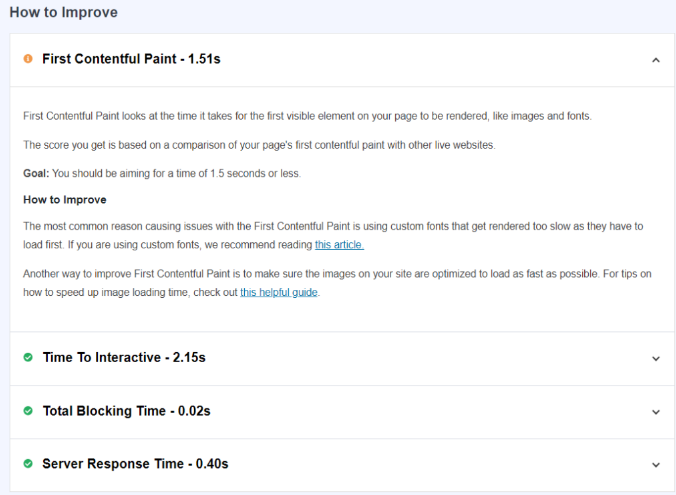  insight on how to make improvements on site speed