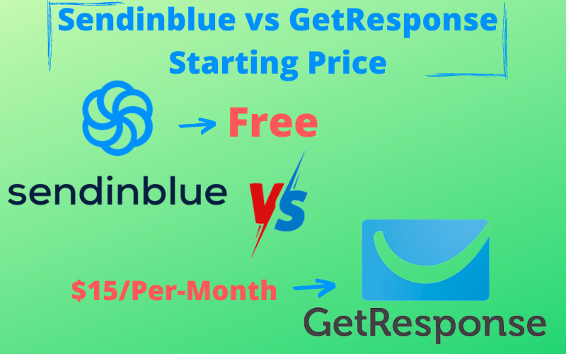 Sendinblue vs GetResponse Starting Pricing