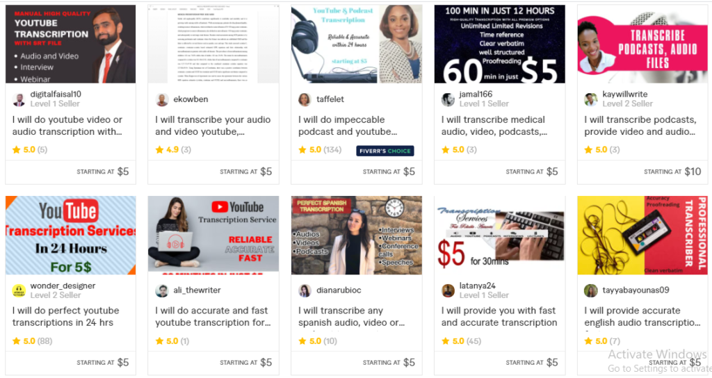 Best YouTube Transcriber on fiverr