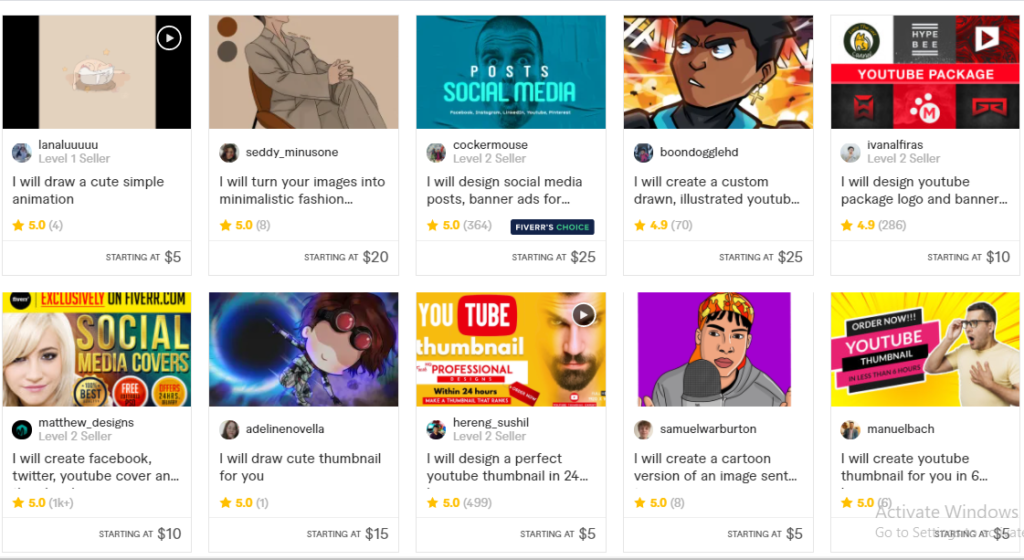 YouTube Channel With Fiverr youtube thumbnail Gigs 