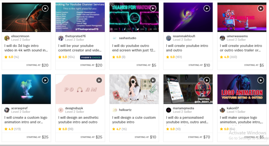 Youtube Endnotes Related Video/ Video Outro on fiverr