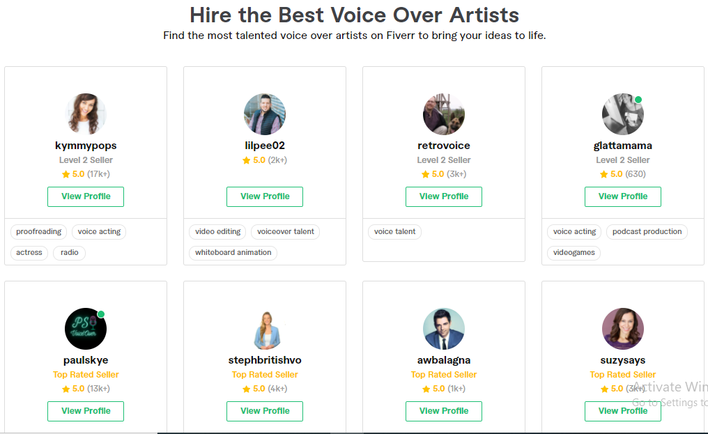 hire Voice Overs from to build youtube channel