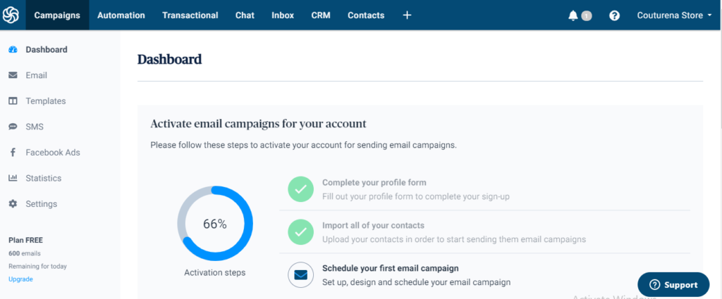 sendinblue User-Friendly and Back Ends Interface