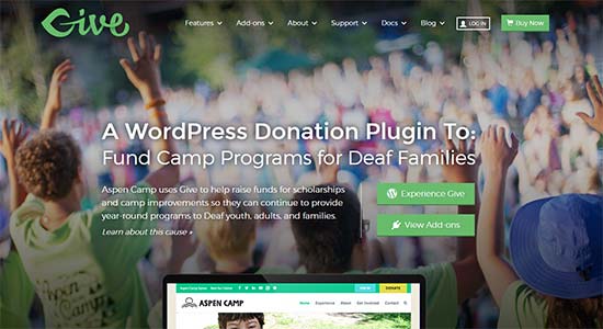 GiveWP ecommerce plugin 