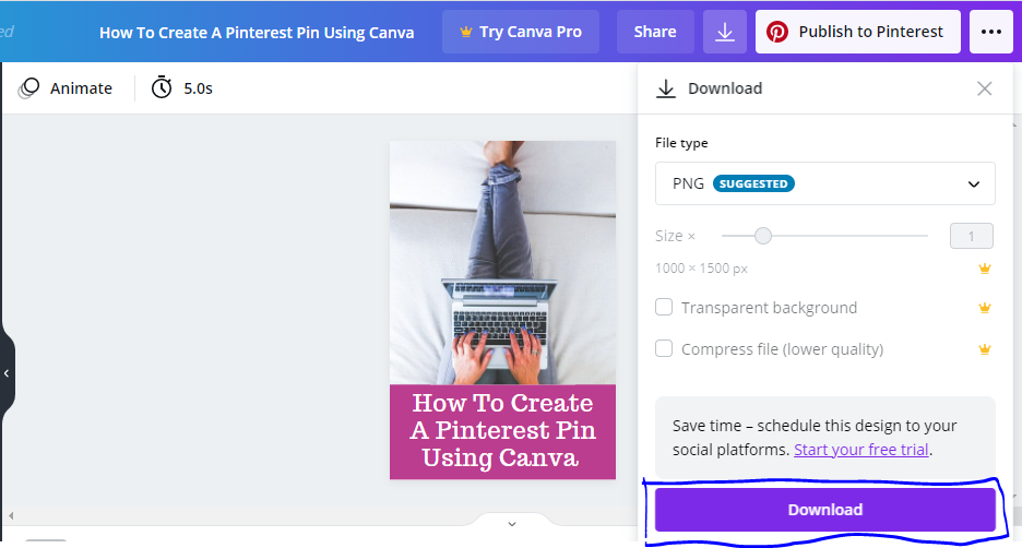 Download Your Design From Canva
