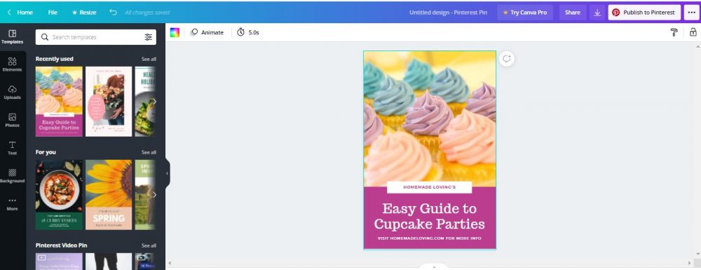 Select a Canva Templates To Start Design