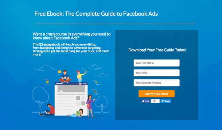 Landing page for lead generation 