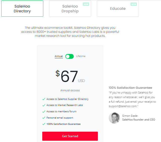 SaleHoo-Directory-Pricing-Package