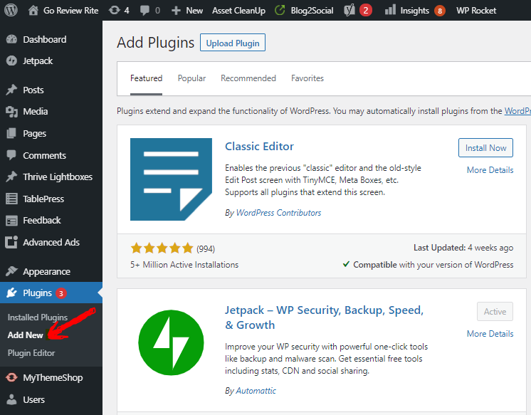 install a WordPress Plugin on bluehost