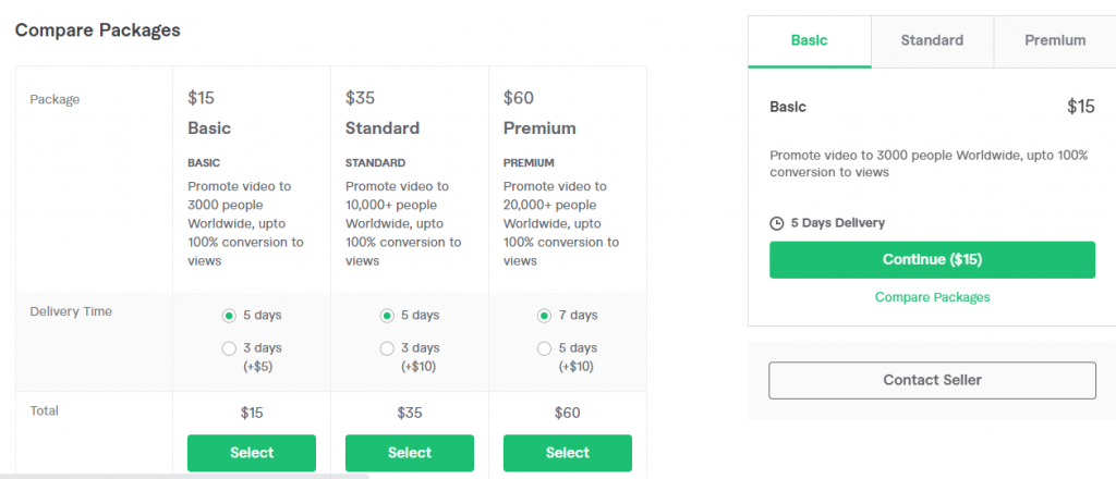 offer an organic video promotion with google adword or Google ads