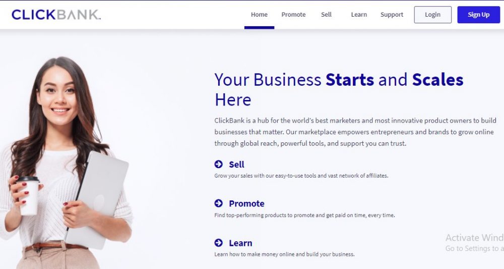 start affiliate marketing business with ClickBank Affiliate Marketing Networks 