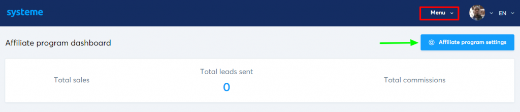 systeme.io Affiliate program management