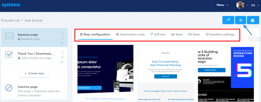 systeme.io Funnel Builder