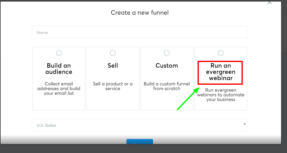 run evergreen webiner on systeme.io