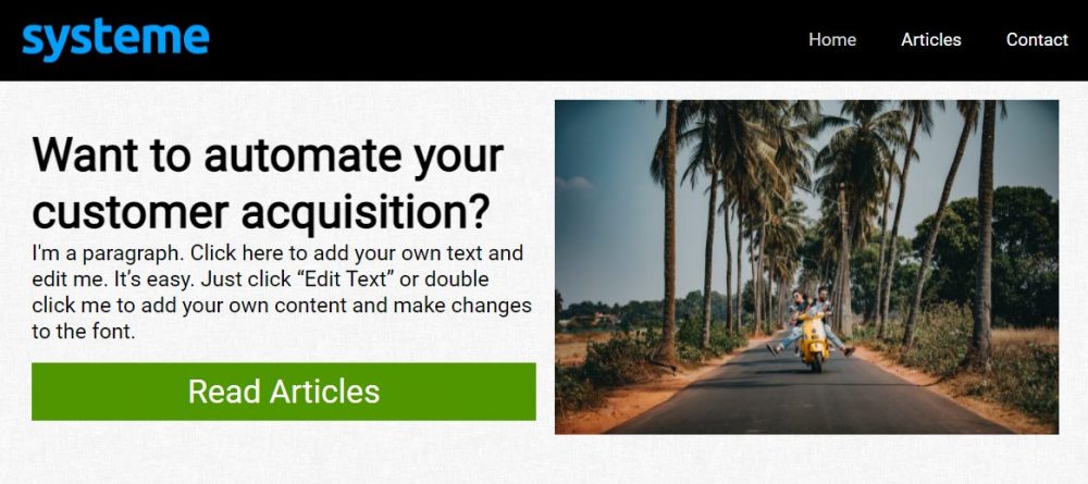 systeme.io Blog template 