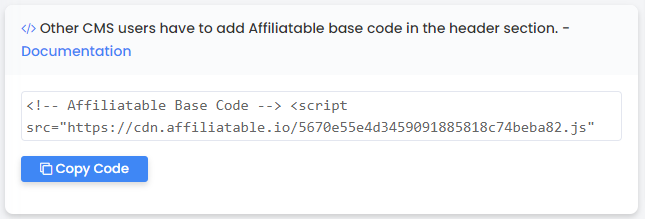 Add the code to your website