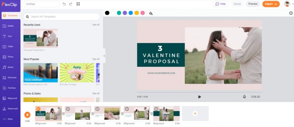 Customize the FlexClip layout