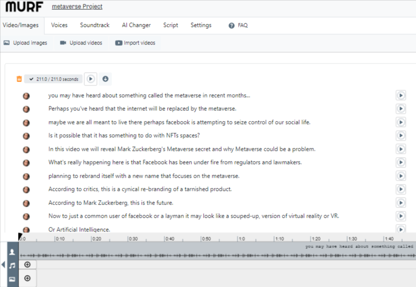 murf Easy to Use Interface