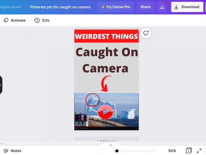 Pinterest pin for caught on camera