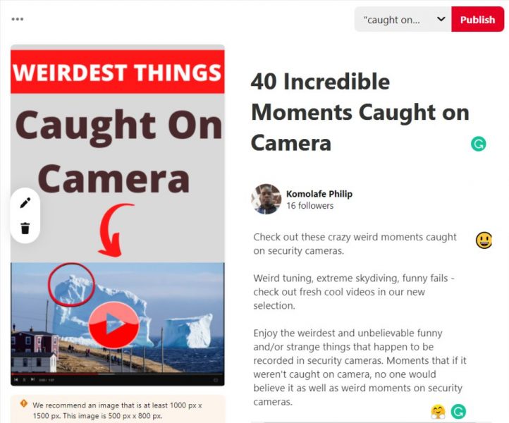 Step 5: Go to Pinterest & post The Pins