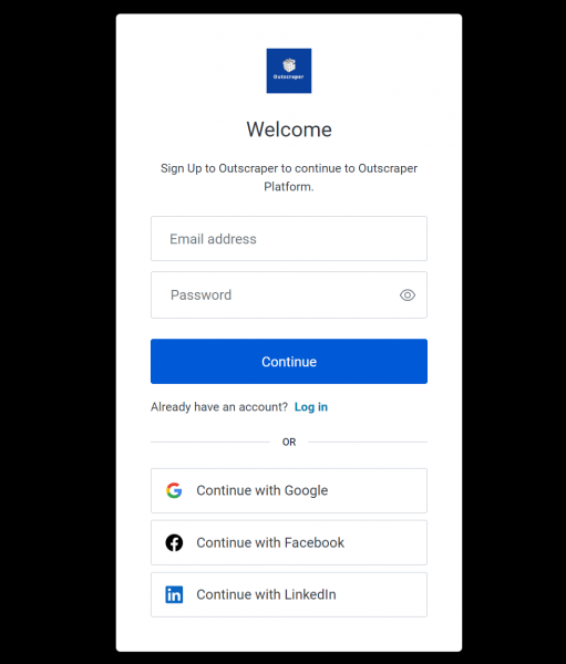 Create an Account with Outscraper Platform