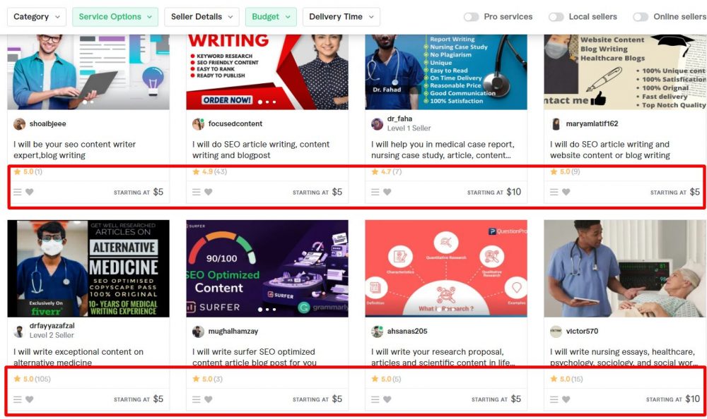 create quality content of about 1,000 words for about $5.