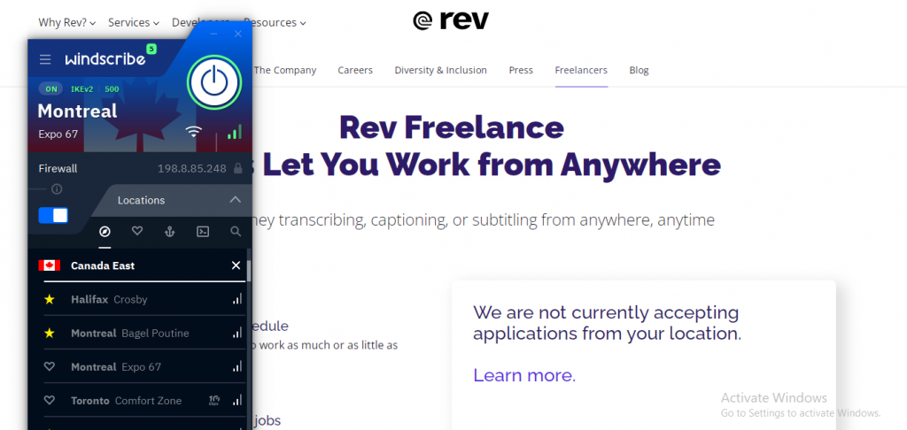 freelancers on Rev.com