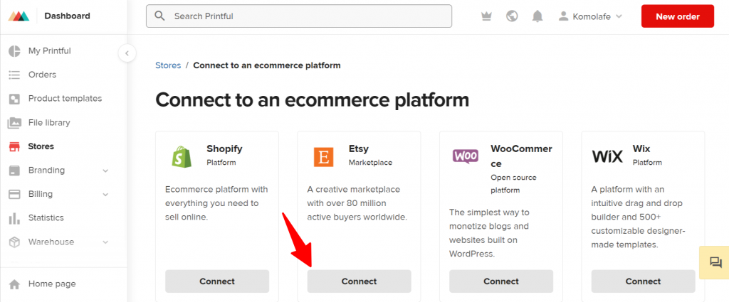 Esty Store-Integrations with Printful and publish