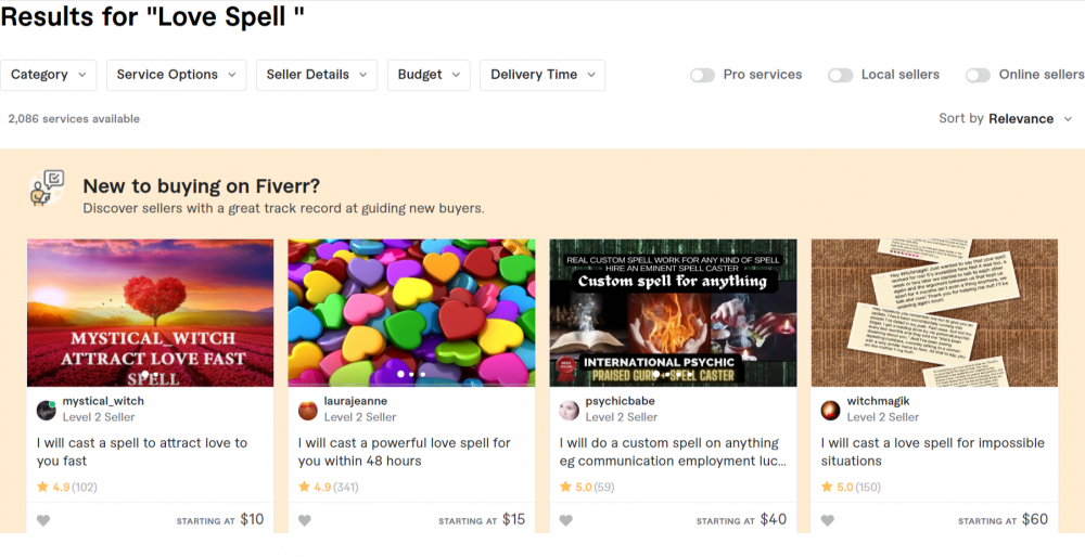 Offer Love Spell Services On Fiverr 