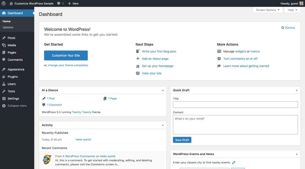 Setup WordPress Settings