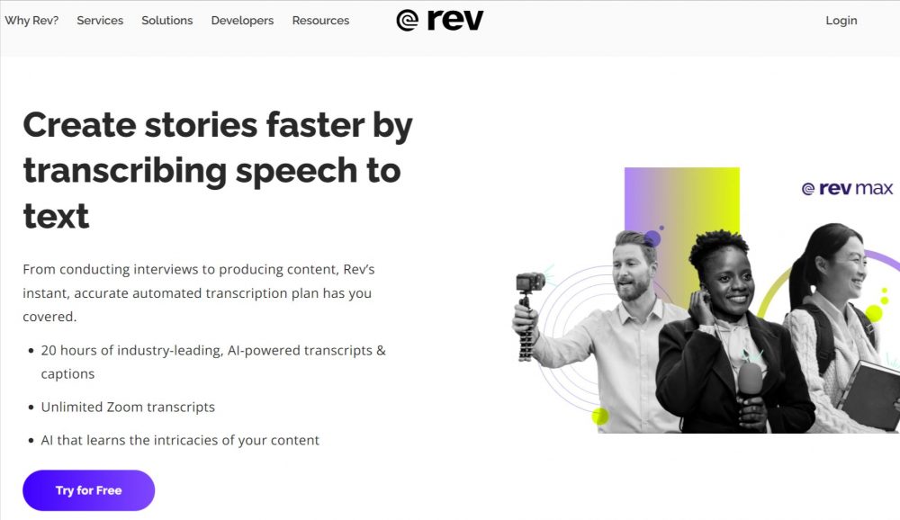 Transcribe-Speech-to-Text-Rev