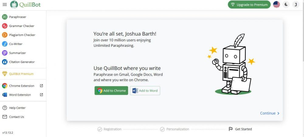 link google doc with quillbot