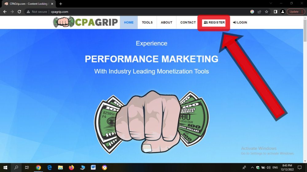 Sign up for CPAGRIP to Get Started 