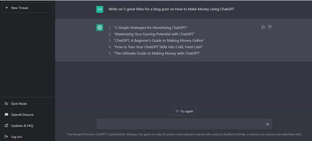 5 great titles for a blog post on How To Make Money Using ChatBots