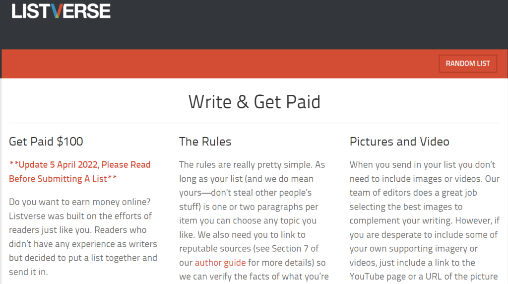 Write & Get Paid Listverse.com Work-from-Home Jobs for Teenagers 